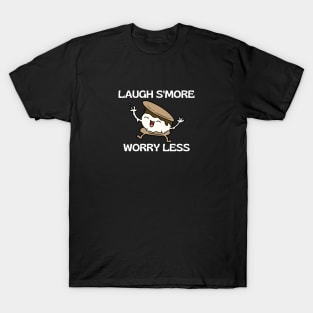 Laugh s’more worry less | Cute Smore Pun T-Shirt